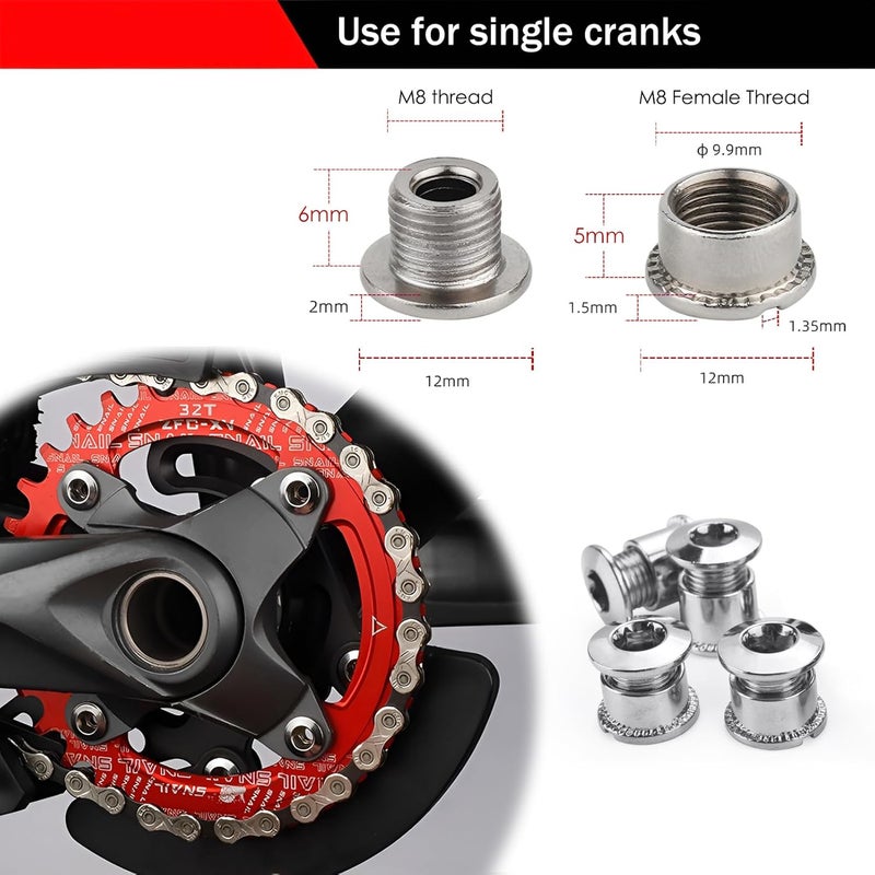 BESNIN Chainring 104 BCD Chainring 30T 32T 34T 36T 38T 40T 42T 44T 46T 48T 50T 52T Narrow Wide Tooth Round Chainring for 7/8/9/10/11/12 Speed MTB BMX Road Bike - Image 5